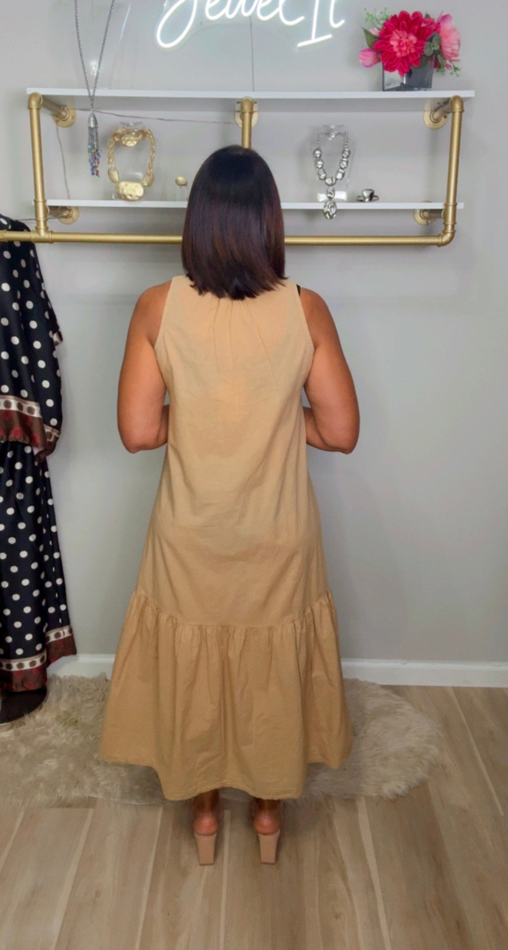 Italian Sleeveless Cotton Maxi