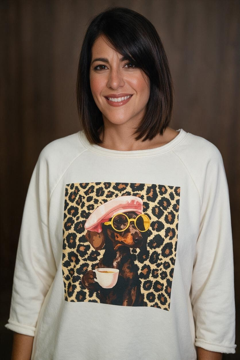 Italian Stamped Sweatshirt