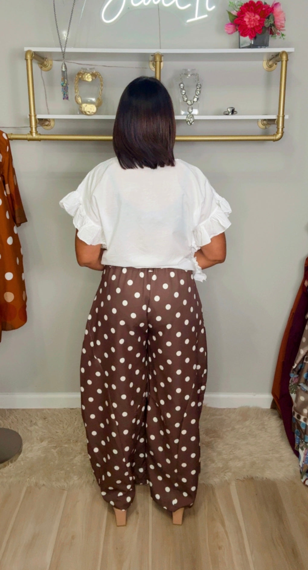 Italian Barrel Pants Polka Dots