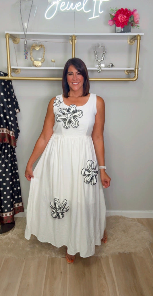 Italian Crochet Flower Maxi