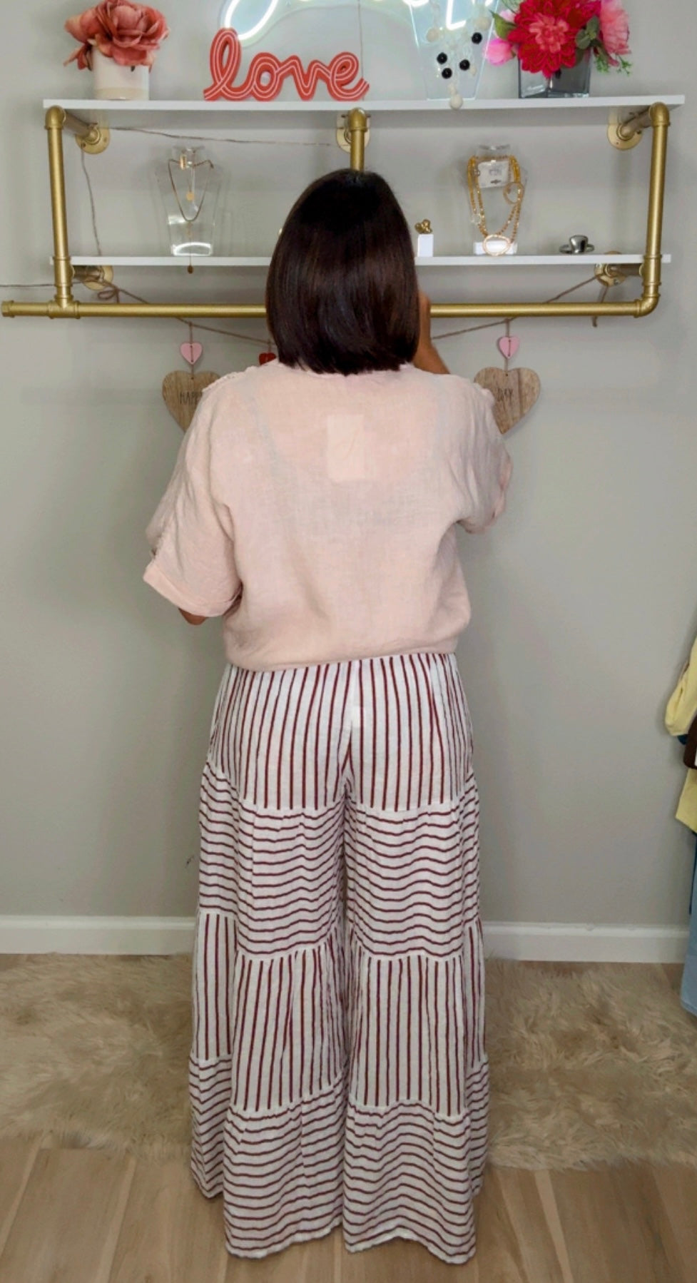 Italian Stripes Linen Trousers