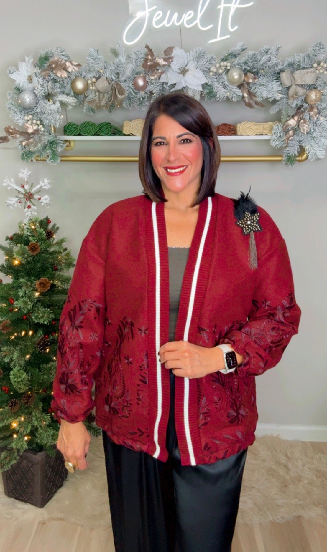 Italian Embroidered Cardigan