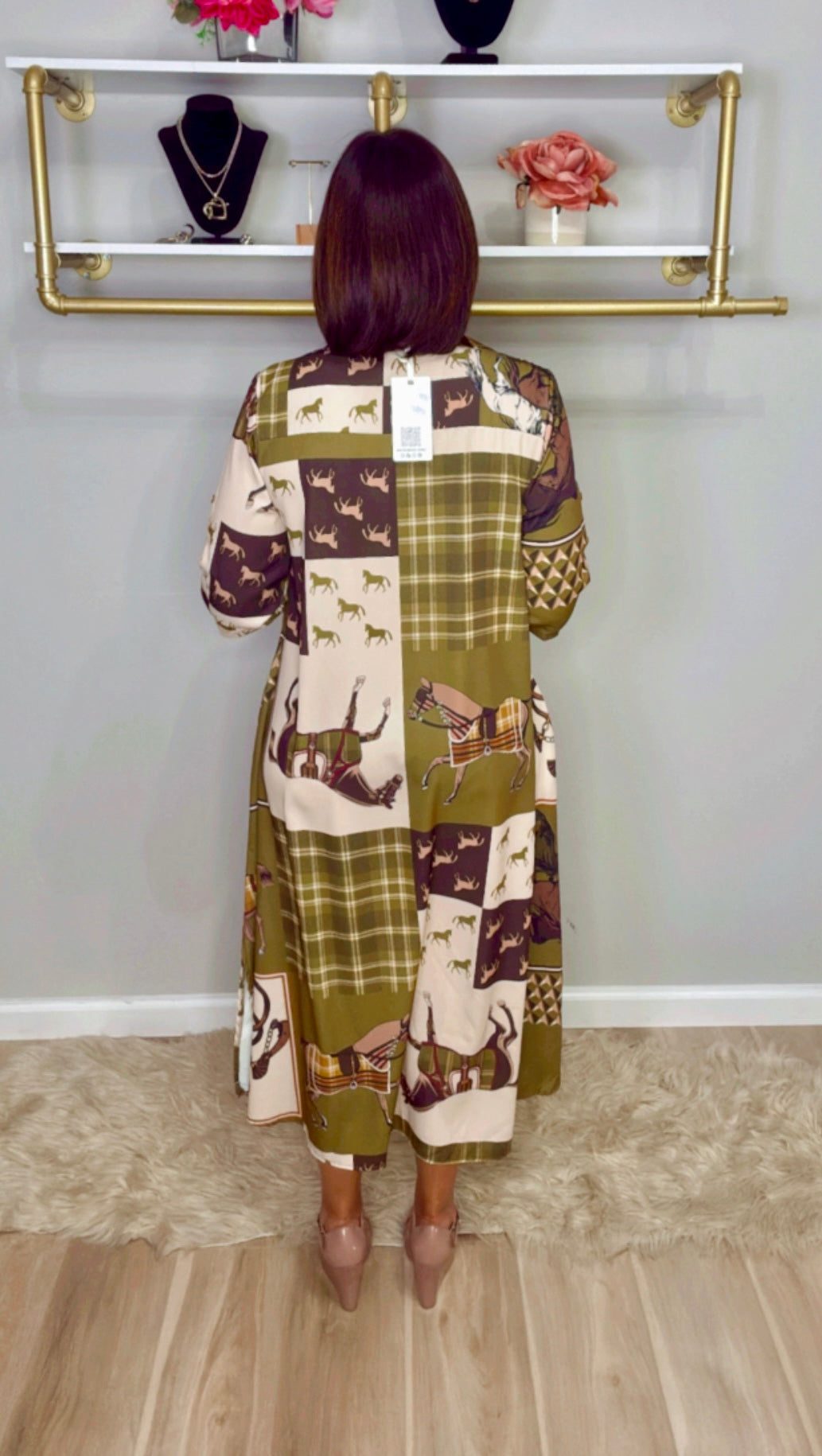 Italian Horses Stamped Dress