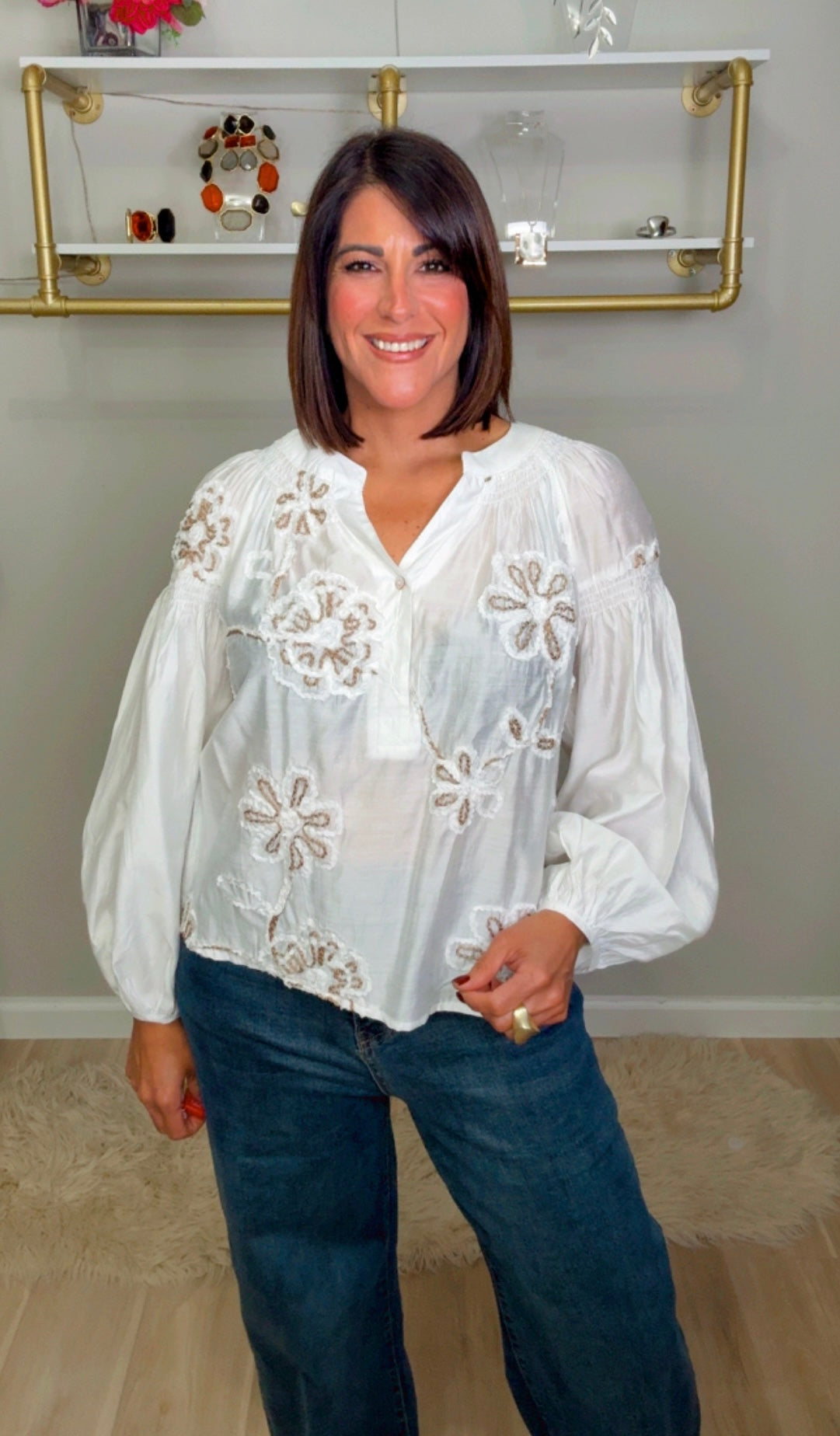 Italian Embroidered Blouse