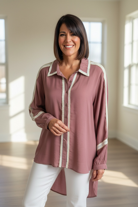 Italian Embroidered Detail Tunic