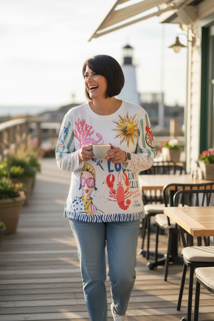 Italian Lace Sleeves Blouse