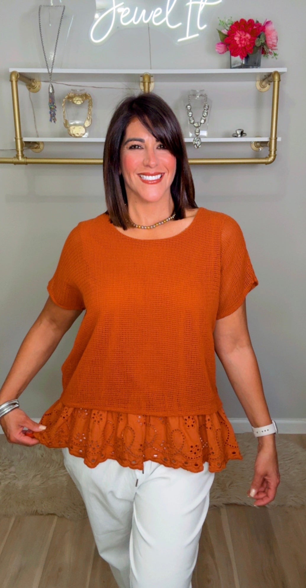 Italian Mesh Blouse