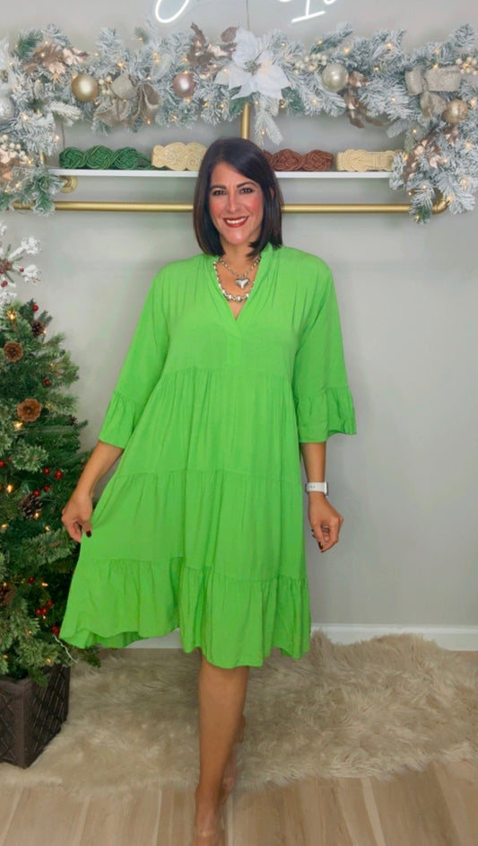 Italian Viscose Short Dress