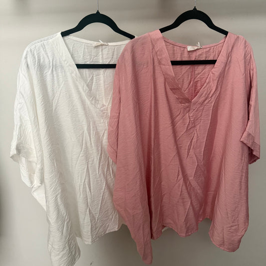 Italian V neck Oversized blouse