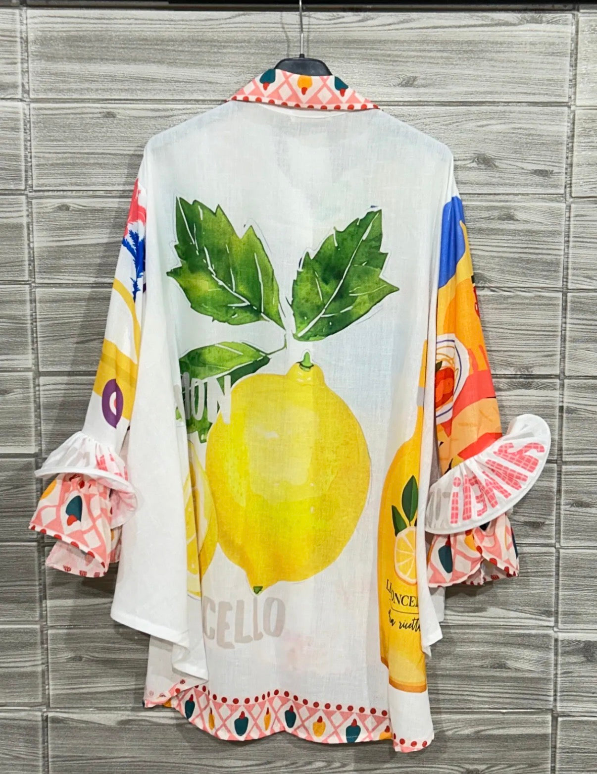Italian Ruffle Sleeves Tunic “Vamos à la Playa”