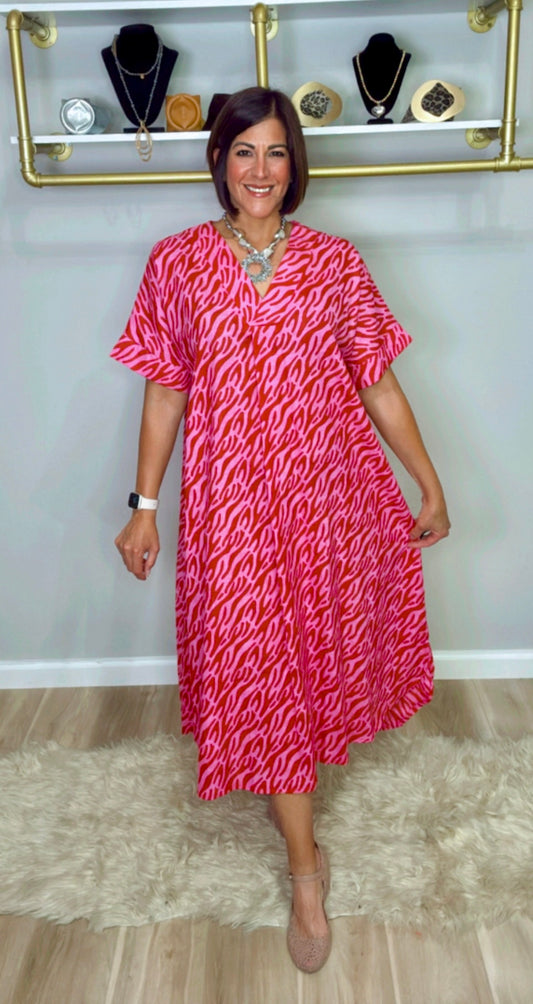 Stamped Tunic Dress
