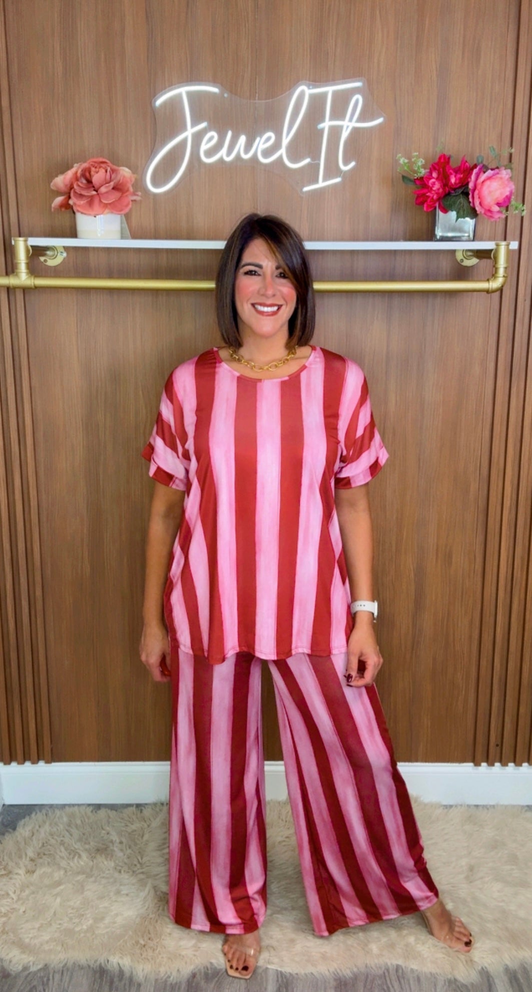 Italian Stripes Pant Set