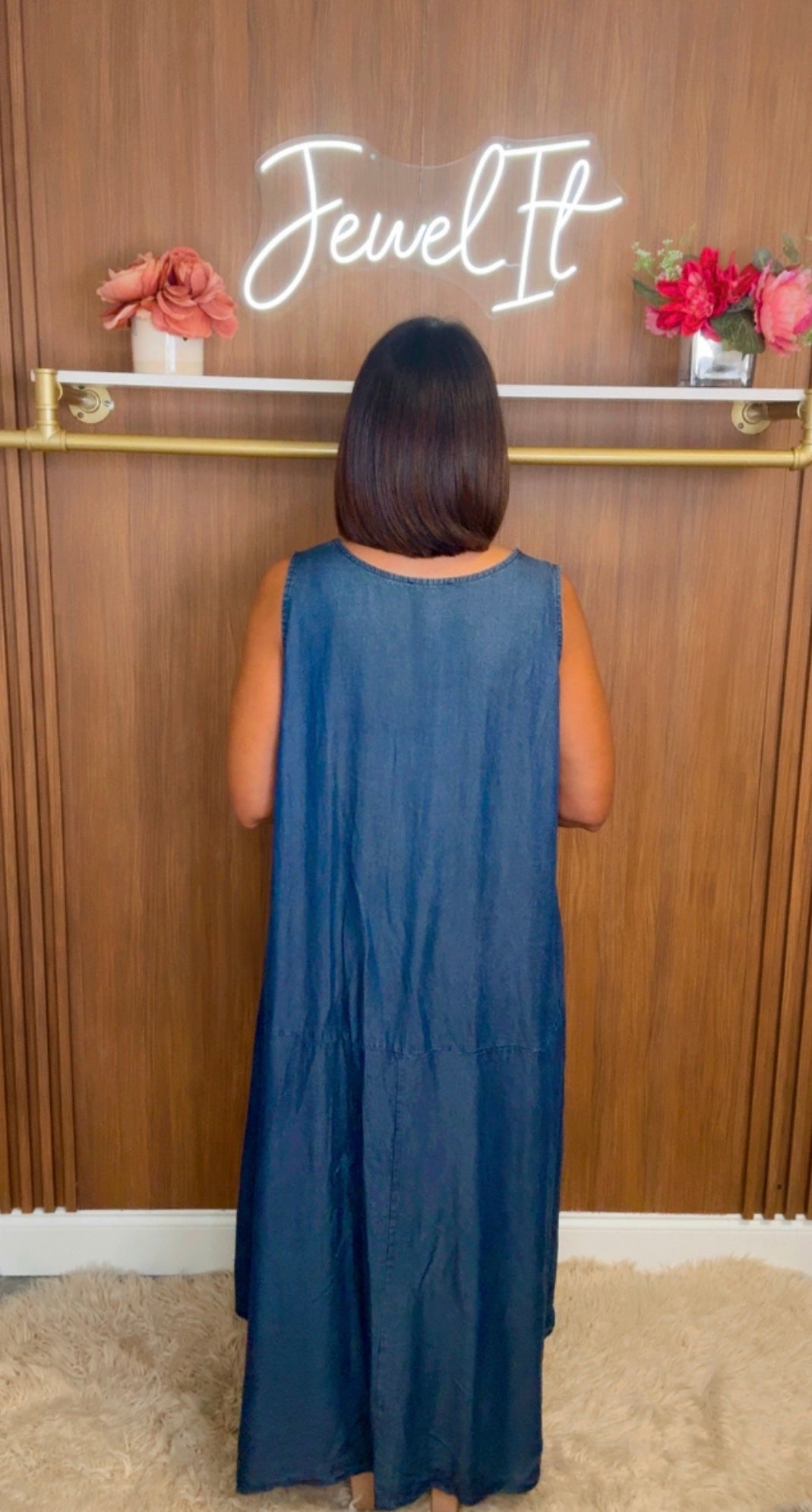 Italian Sleeveless Tencel Maxi