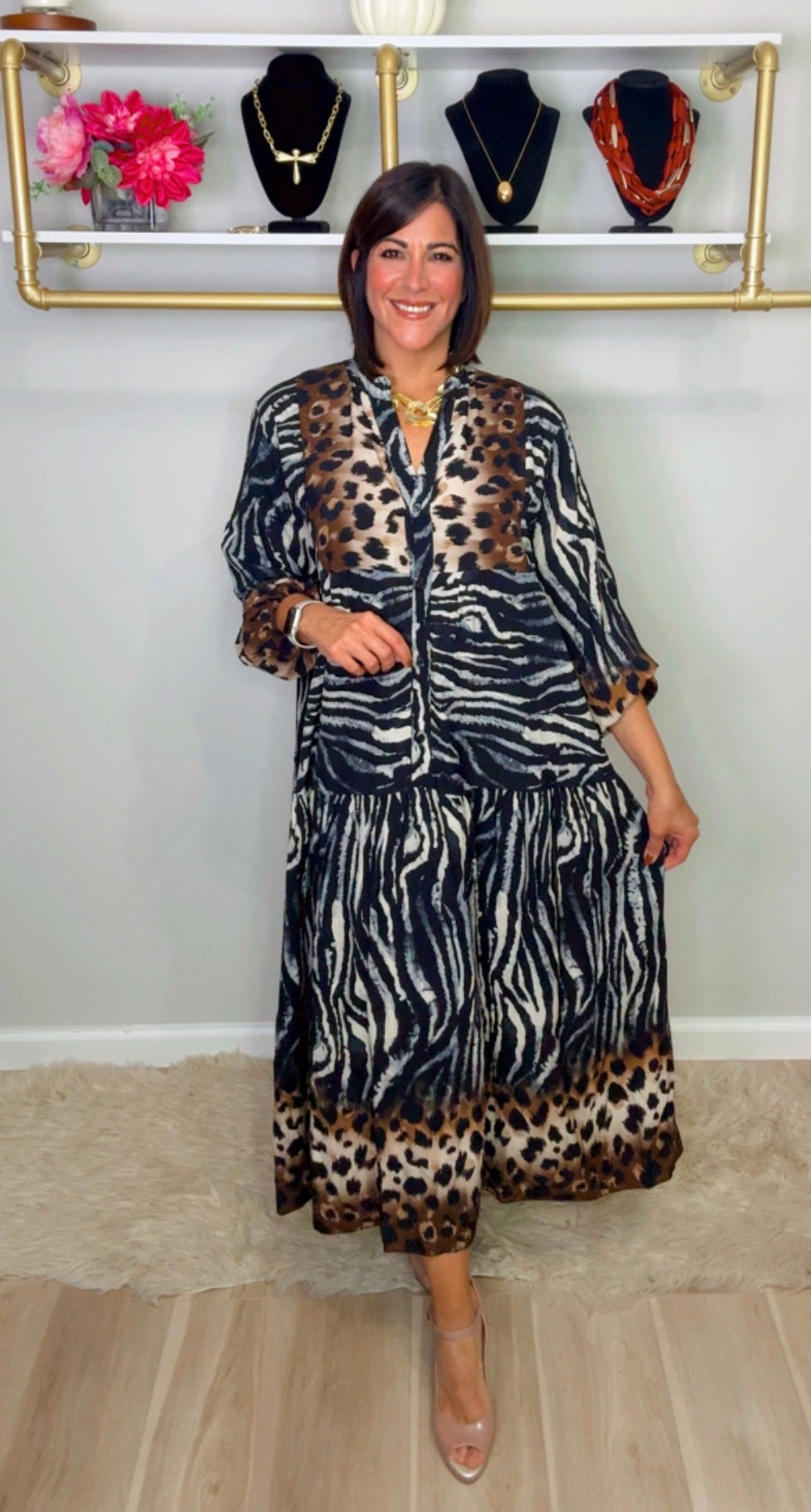 Italian Animal Print Maxi