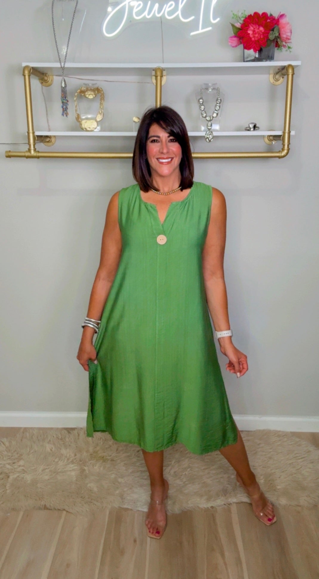 Italian Button Short Dress Shirt