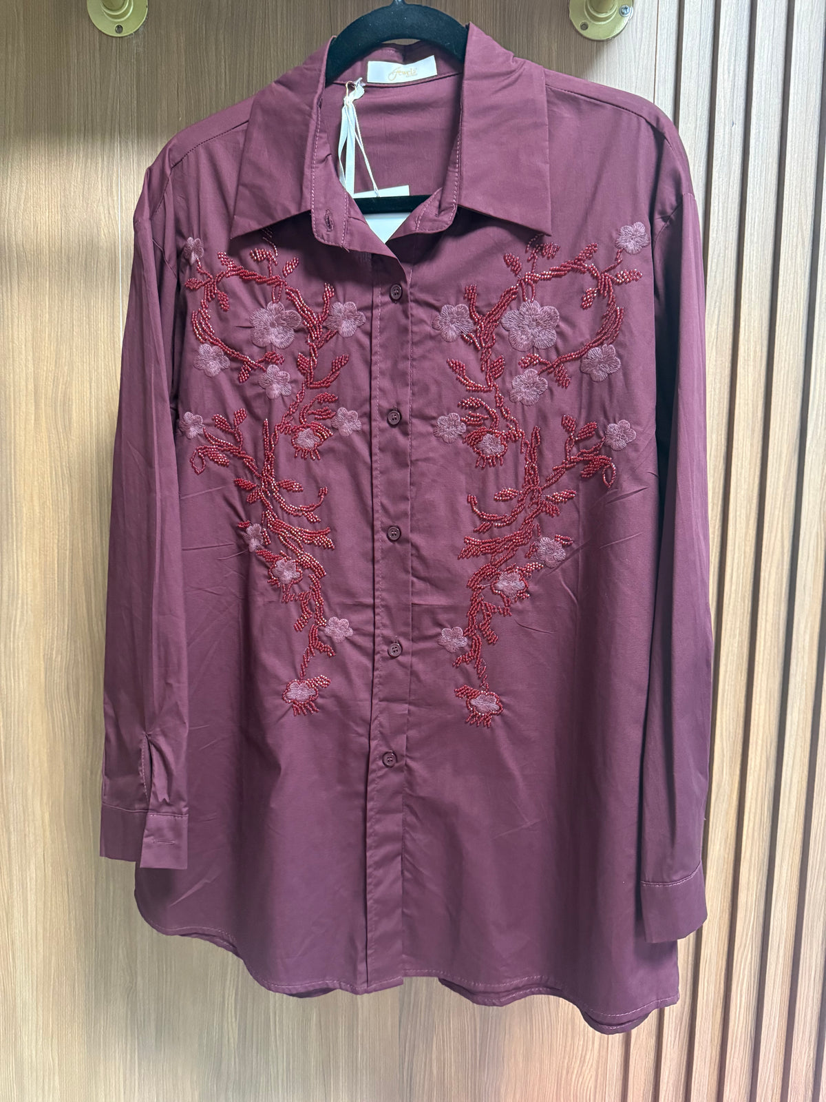 Italian Flower Embroidered Blouse