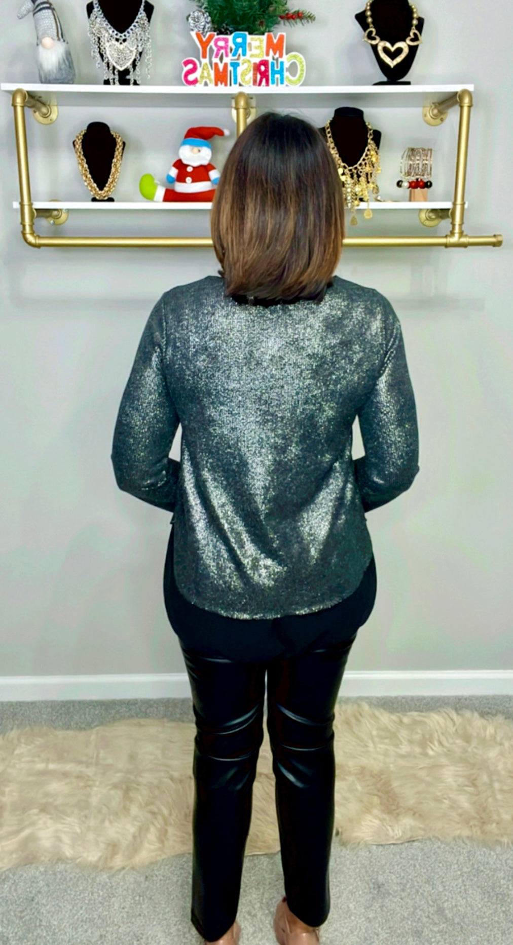 Italian Metallic Blouse
