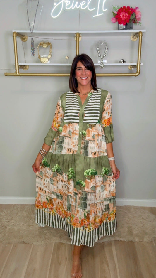 Italian City Stamped Maxi