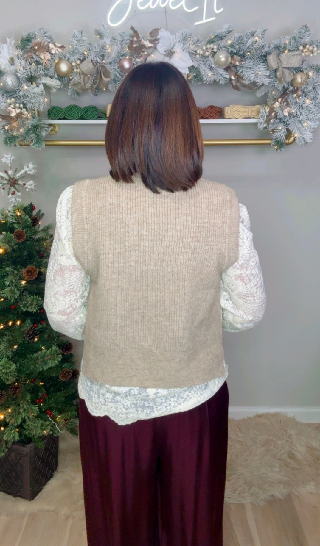 Italian 2 pieces lace pullover