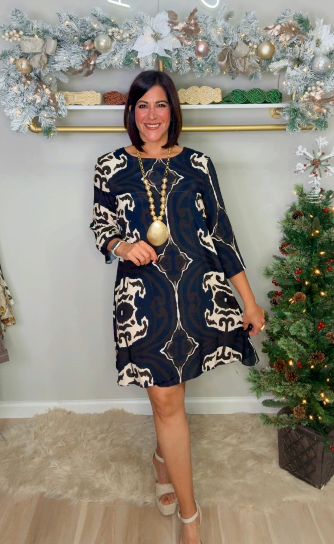 Italian Stamped Short Dress