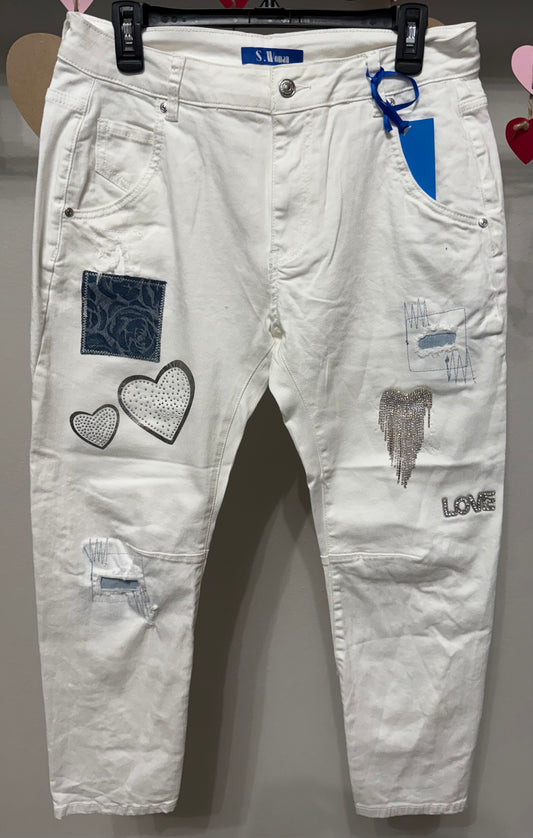 Italian Love Patches Jean