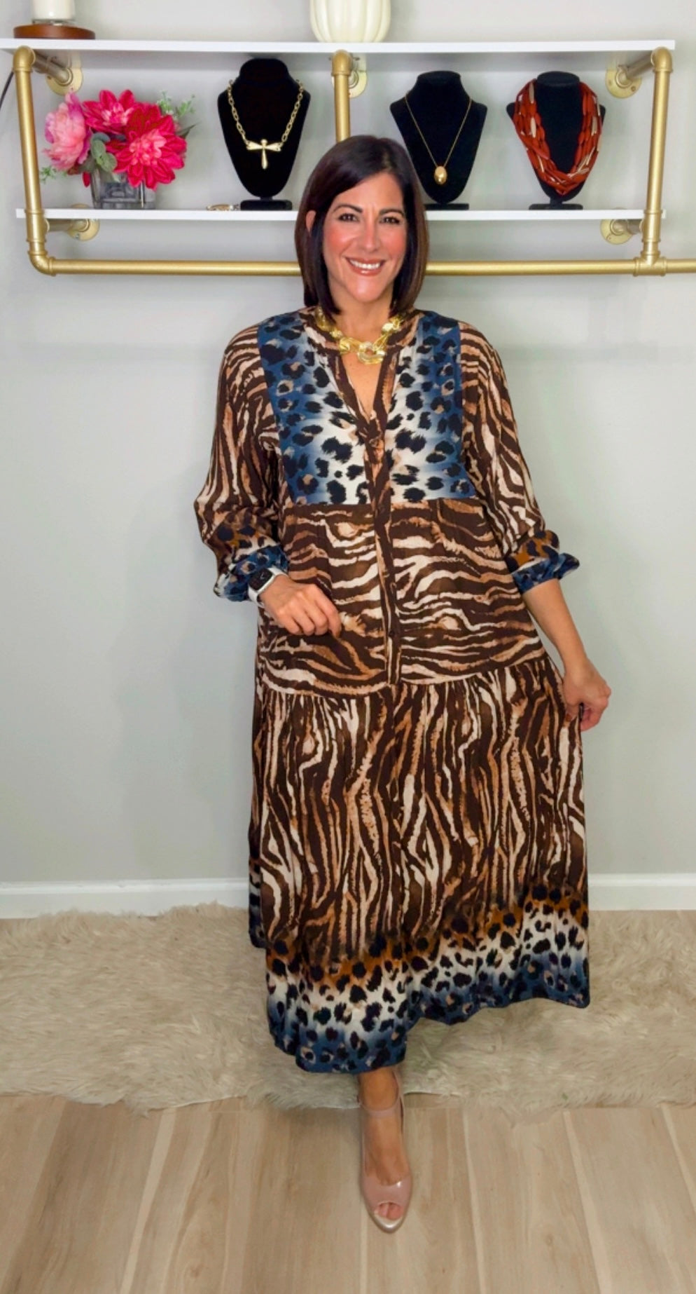 Italian Animal Print Maxi