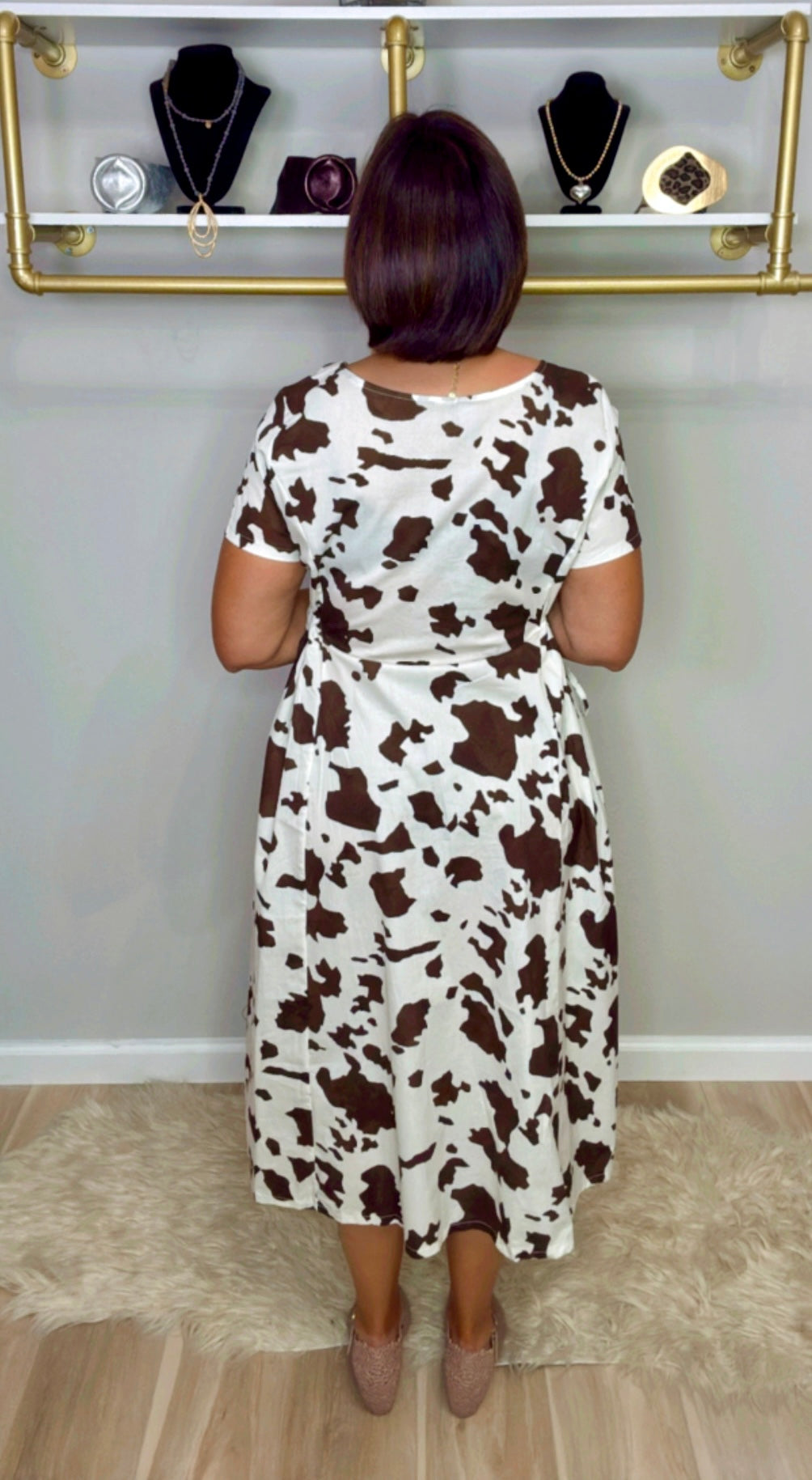 Italian Stamped Adjustable Waist Dress