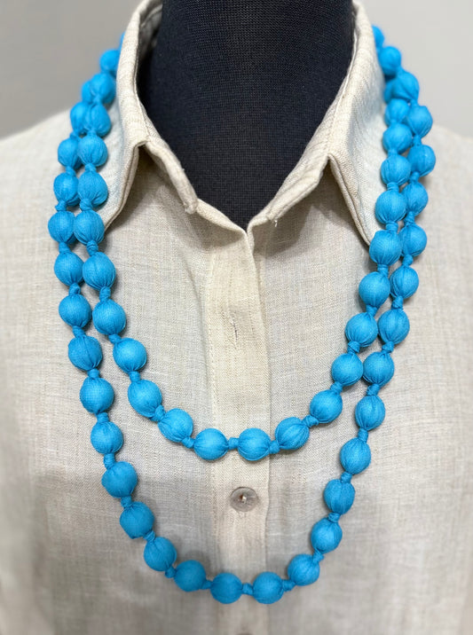 Fabric Long Beads Necklace
