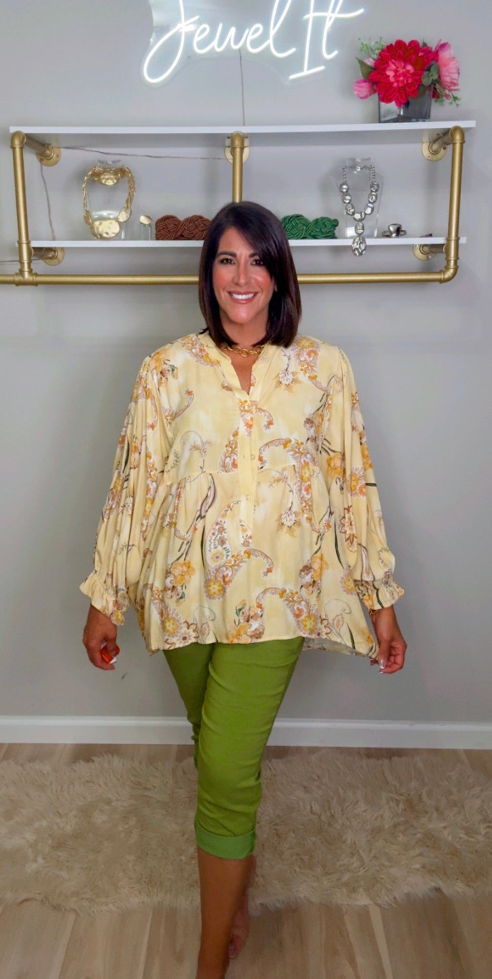 Italian Oversized Sleeves Blouse