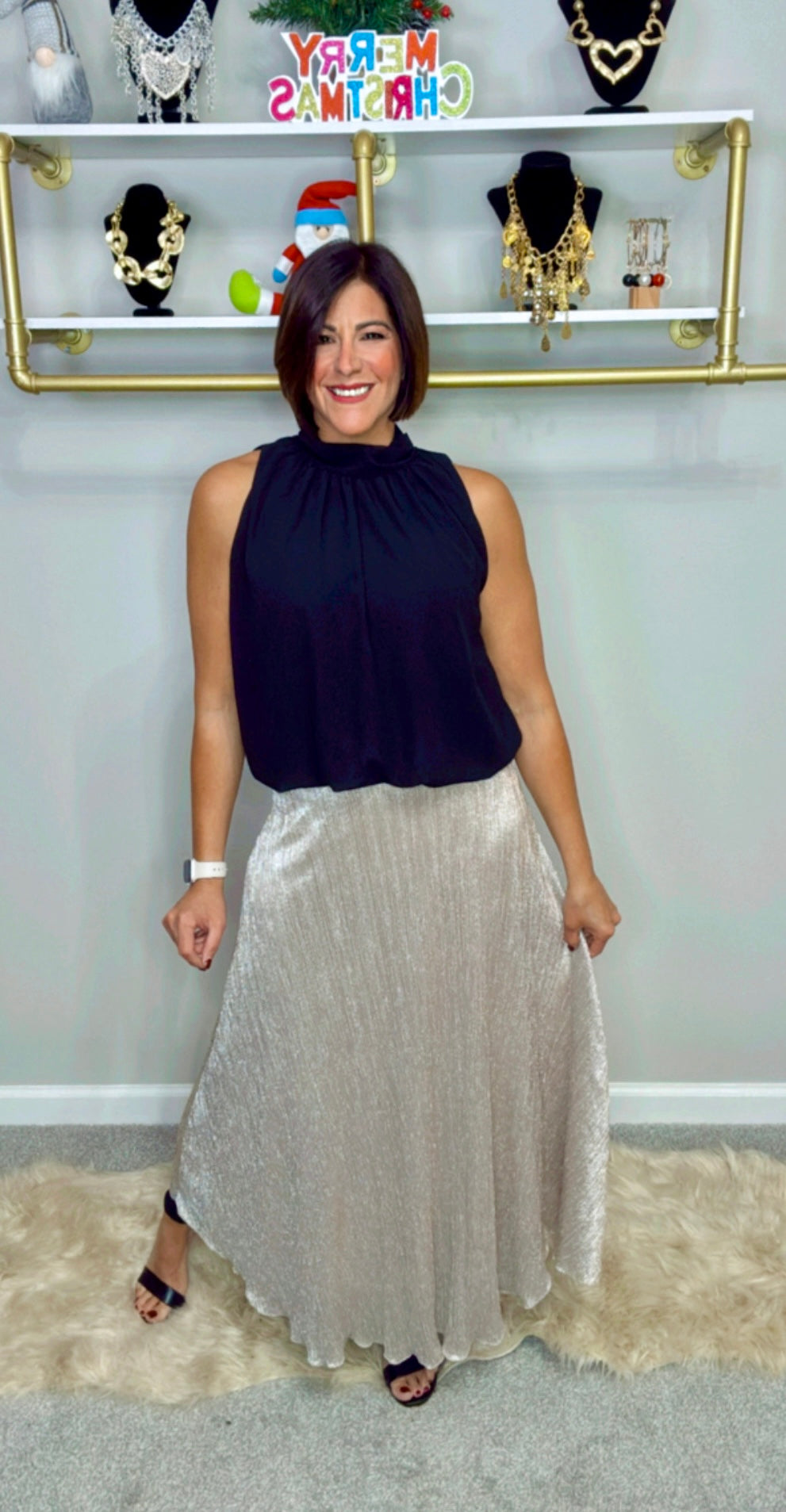 Italian Sheer Flowy Maxi Skirt