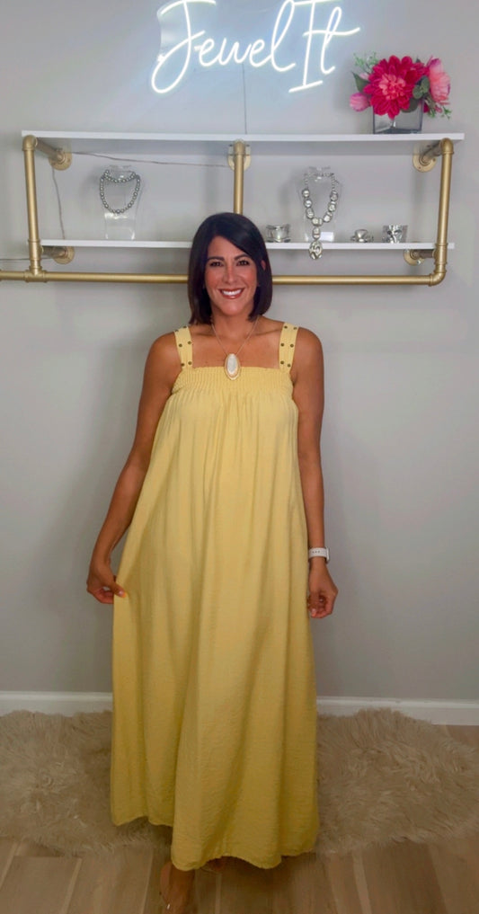 Italian Studs Sleeves Maxi