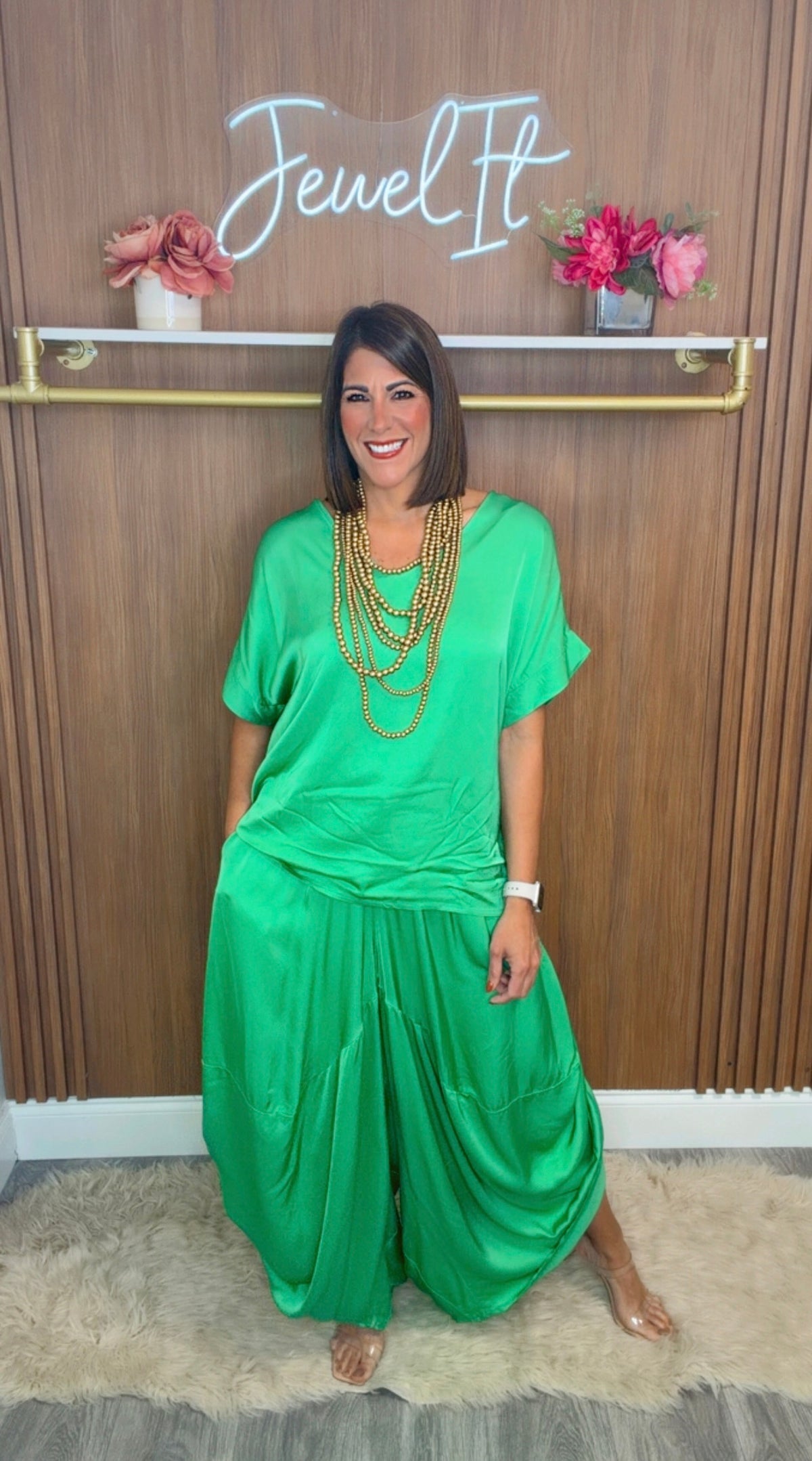 Italian Draped Pant Set