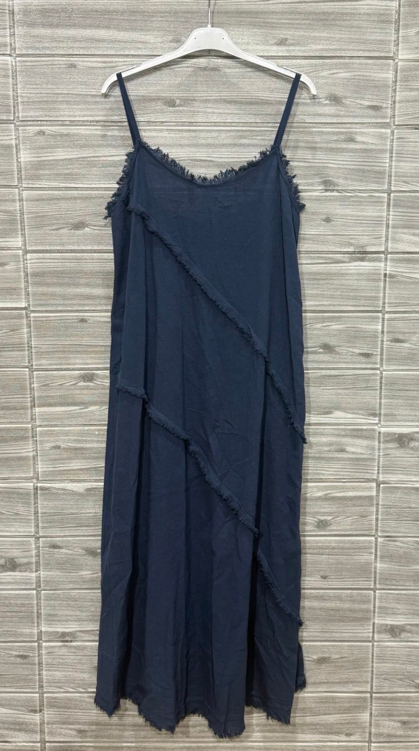 Italian Distressed Linen Blend Maxi