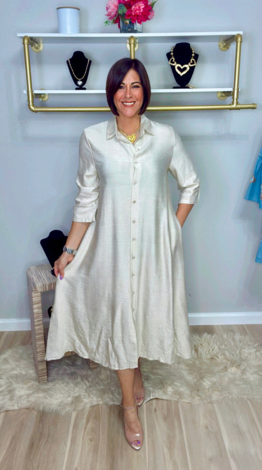 Italian Satén Dress Shirt