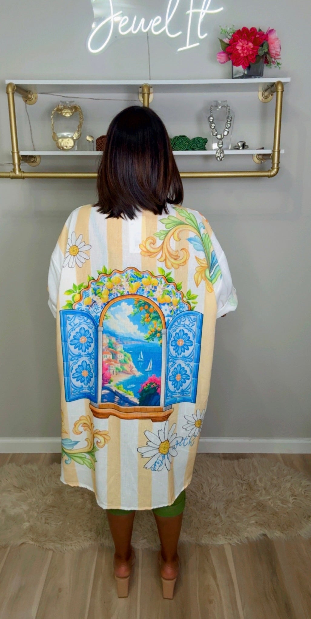 Italian Stamped Tunic (oversized )