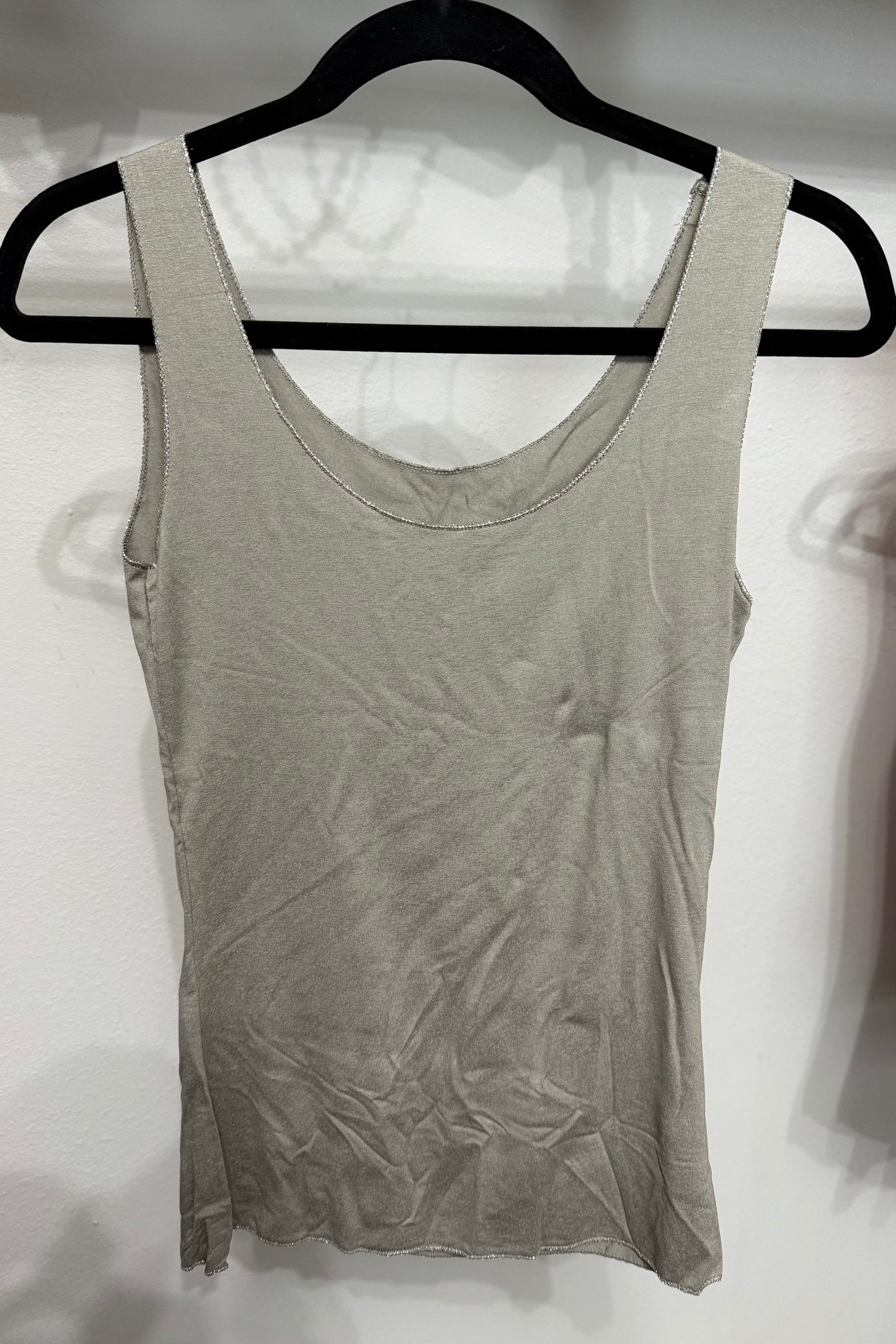 Italian Silver Trim Tank Top