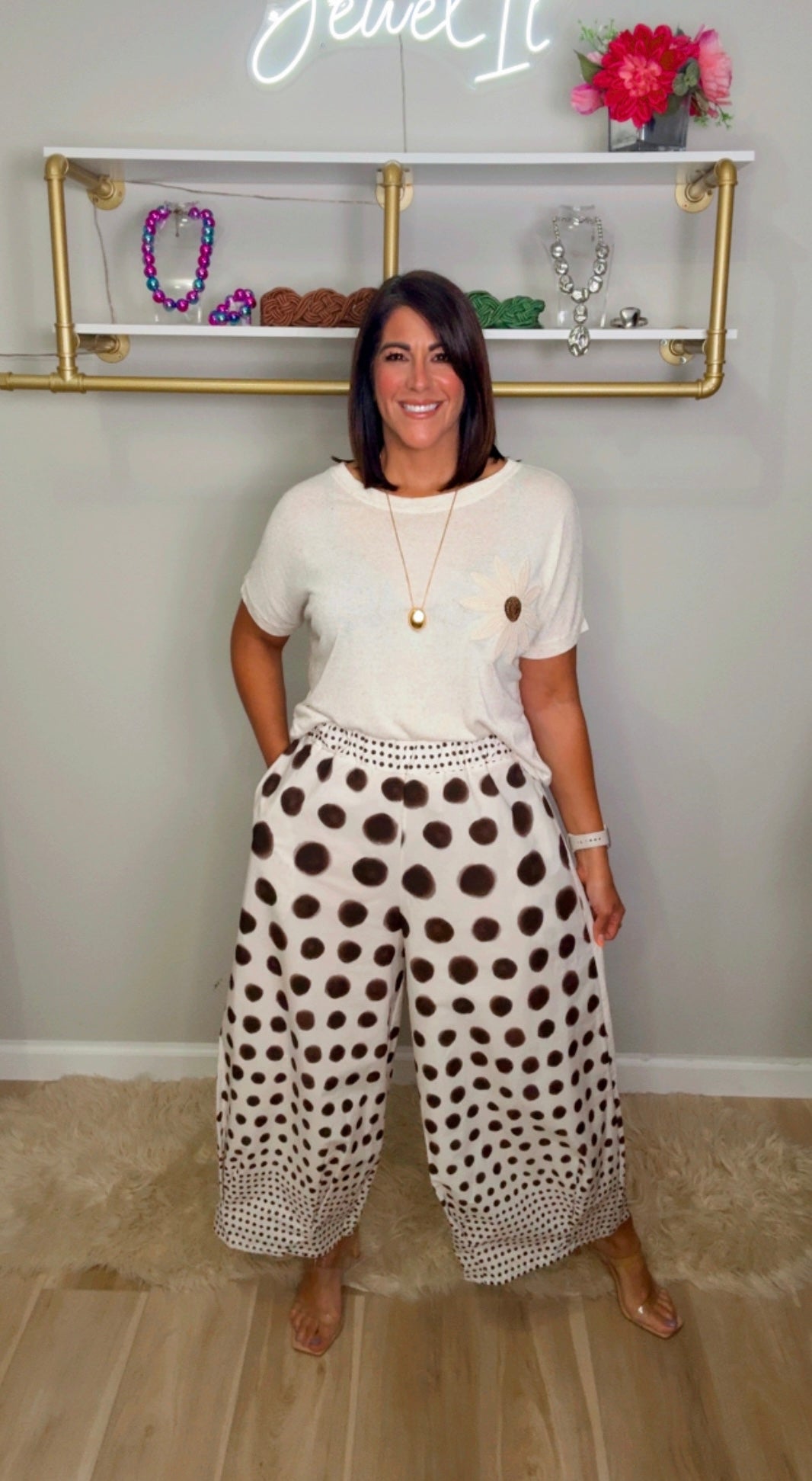 Italian Polka Dots Barrel Pant