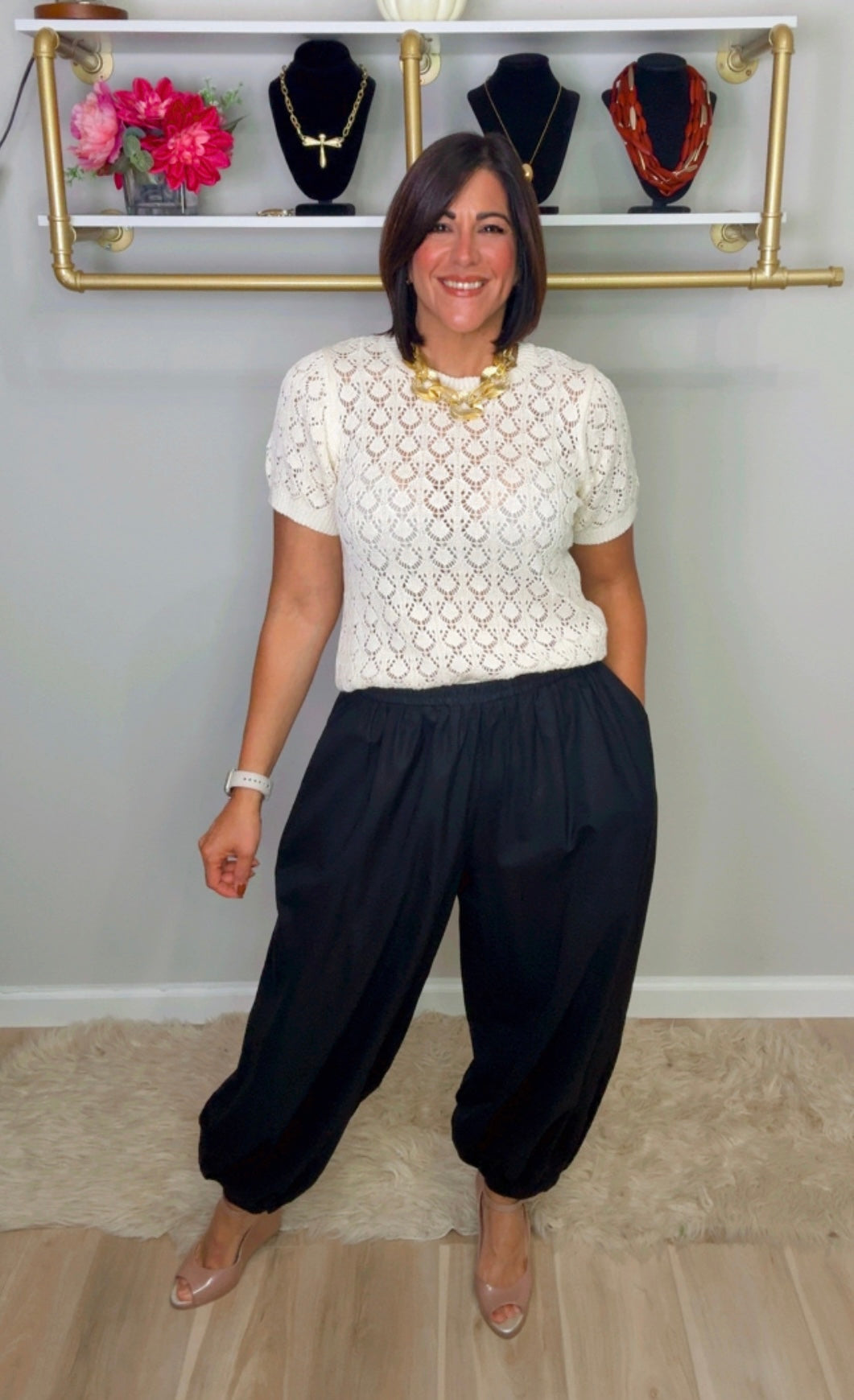 Italian Aladdin Linen Pants