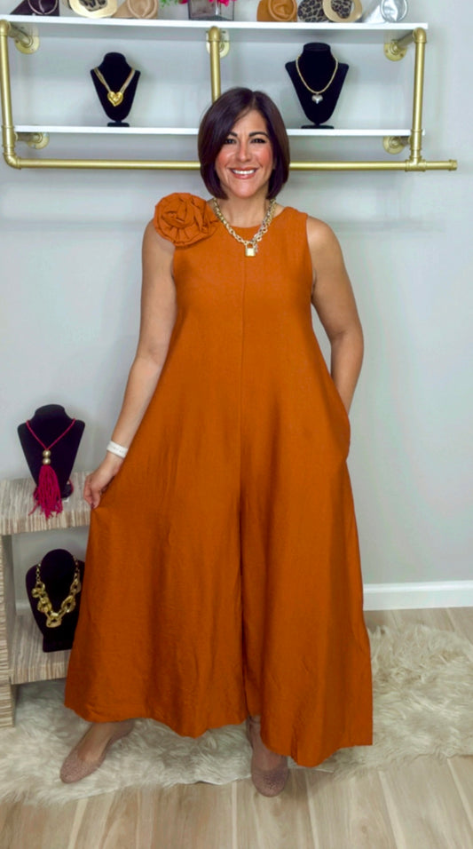 Italian Wide Leg Jumpsuit