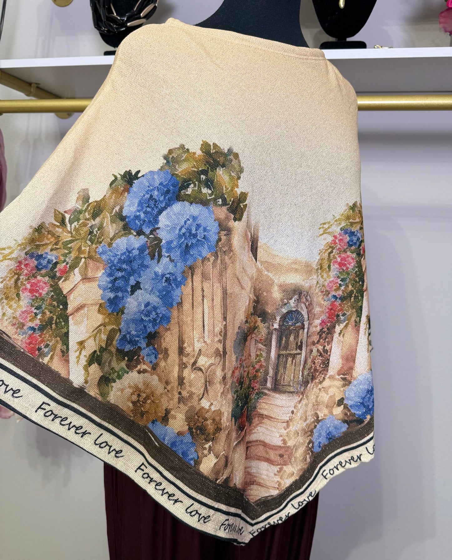 Italian Lurex Poncho