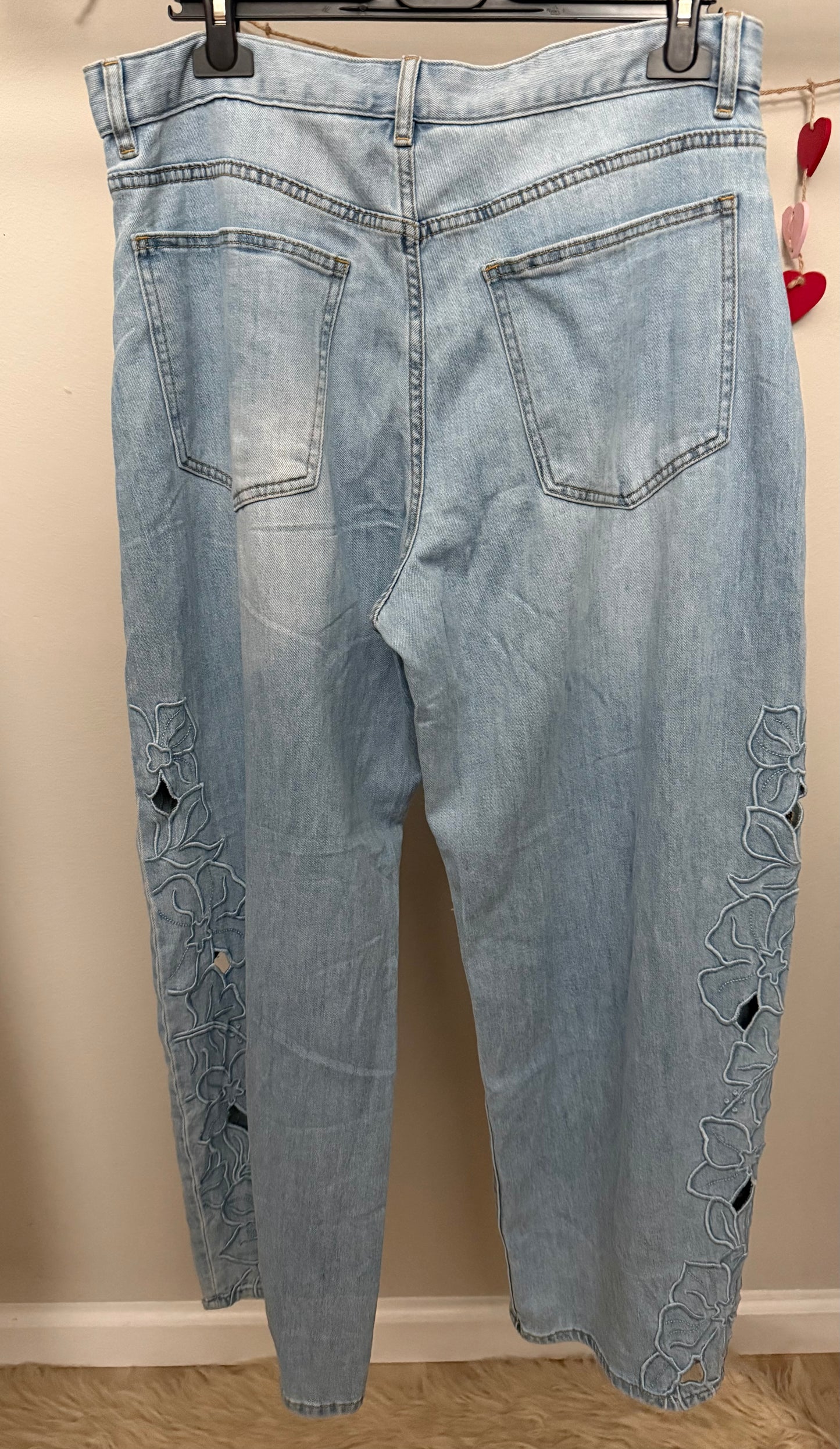 Italian Flower Barrel Jean