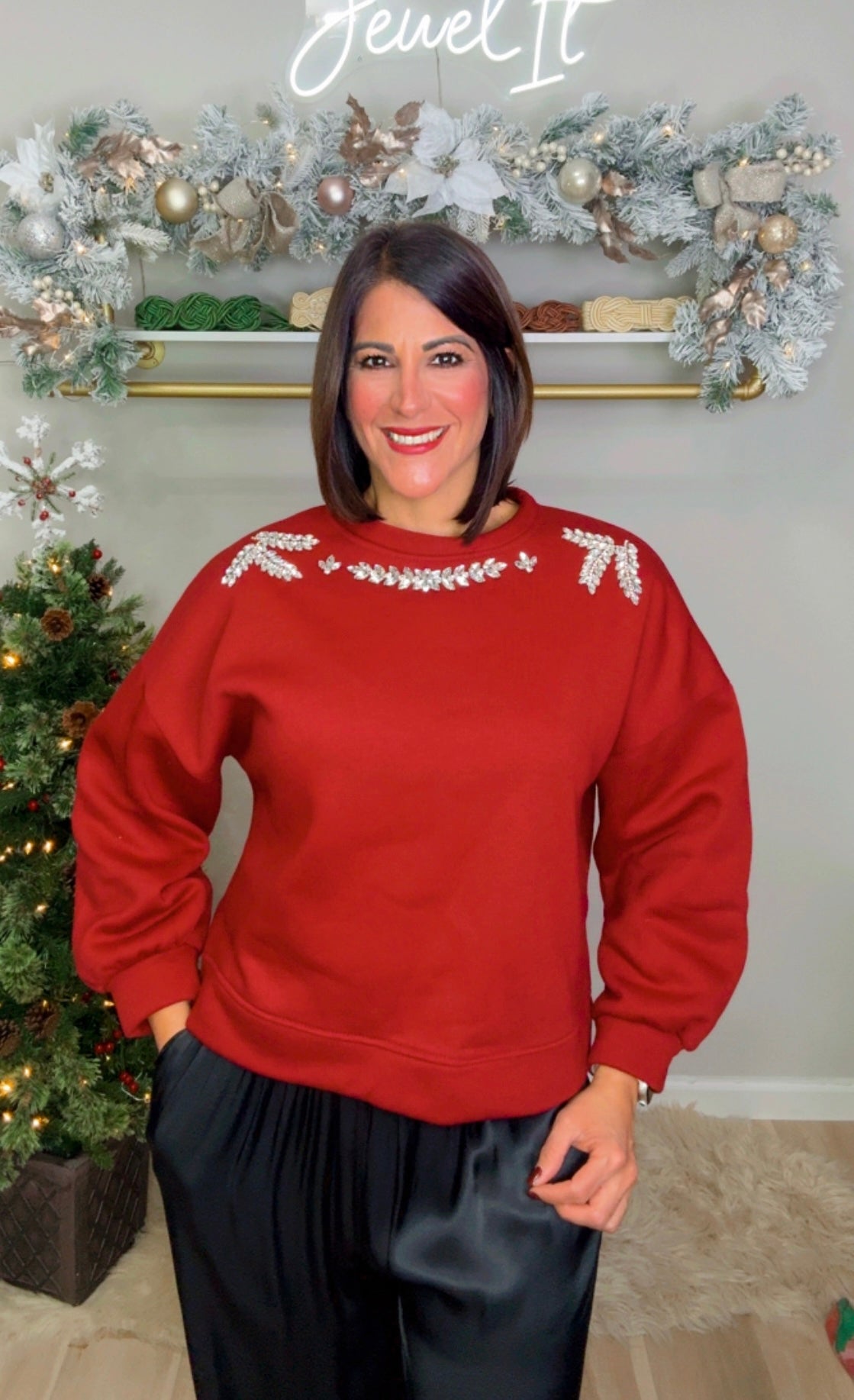 Italian Rhinestones Pullover