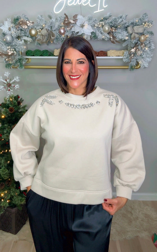 Italian Rhinestones Pullover