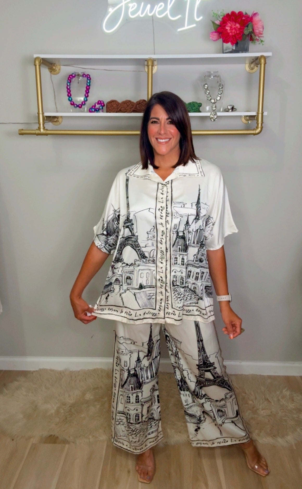 Italian Eiffel Pant Set