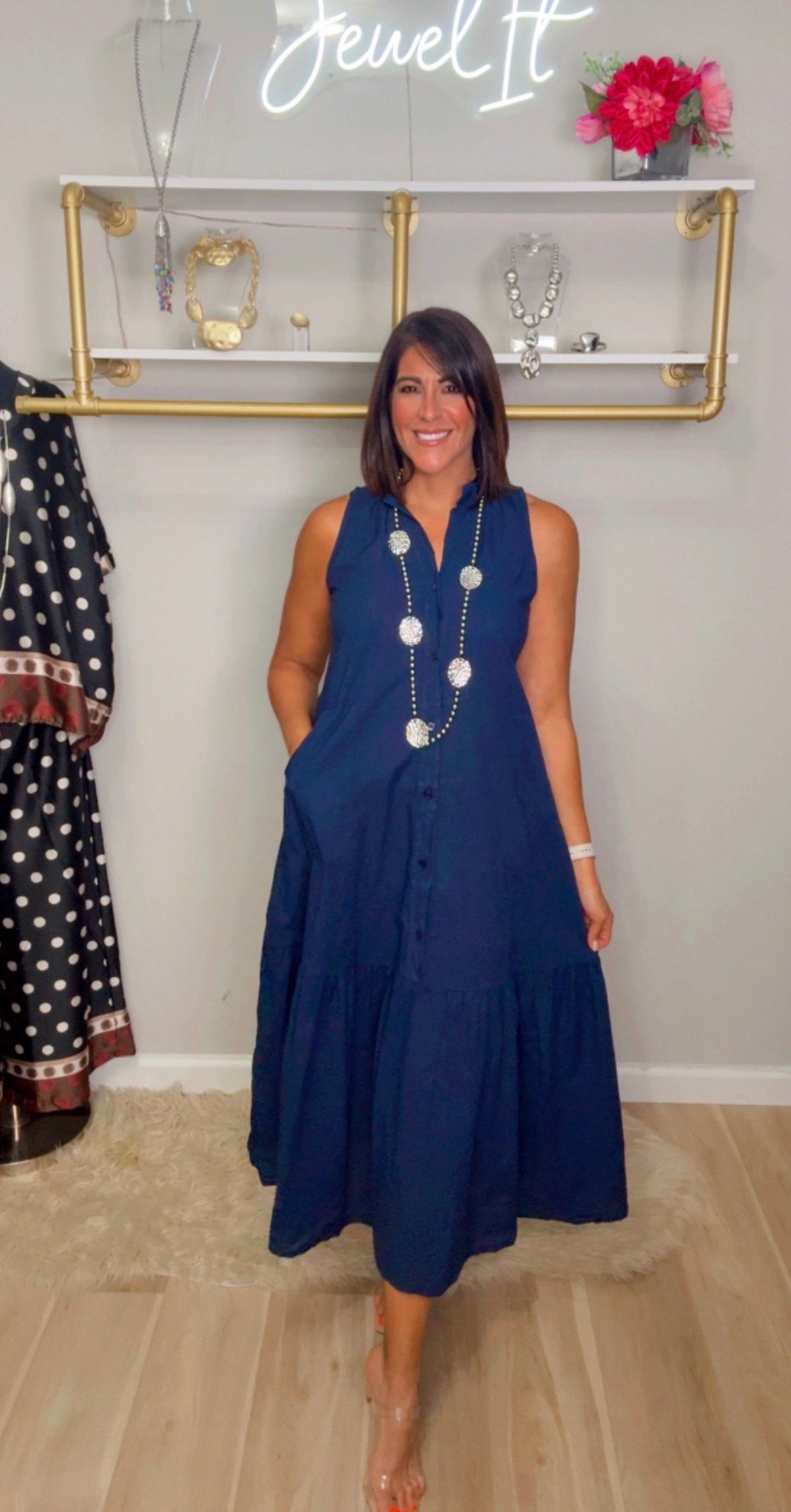 Italian Sleeveless Cotton Maxi