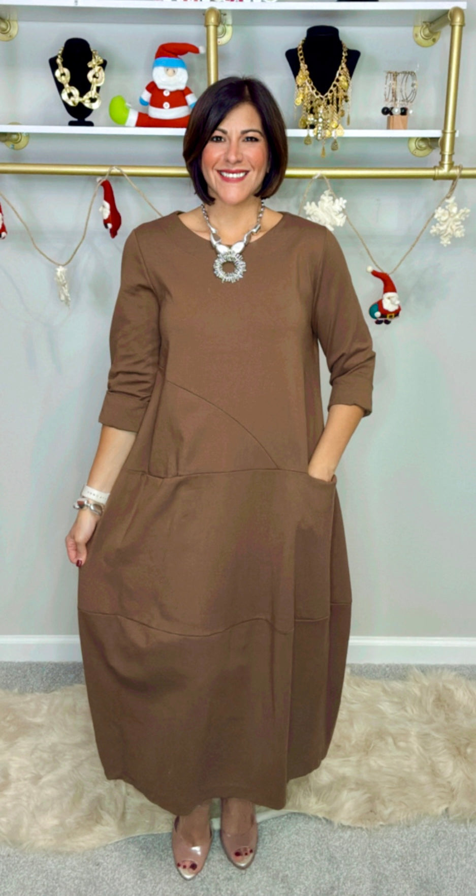 Italian Globe Midi Dress