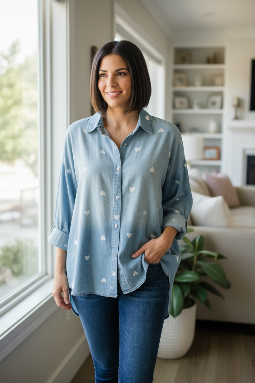 Italian Oversized Heart Tunic