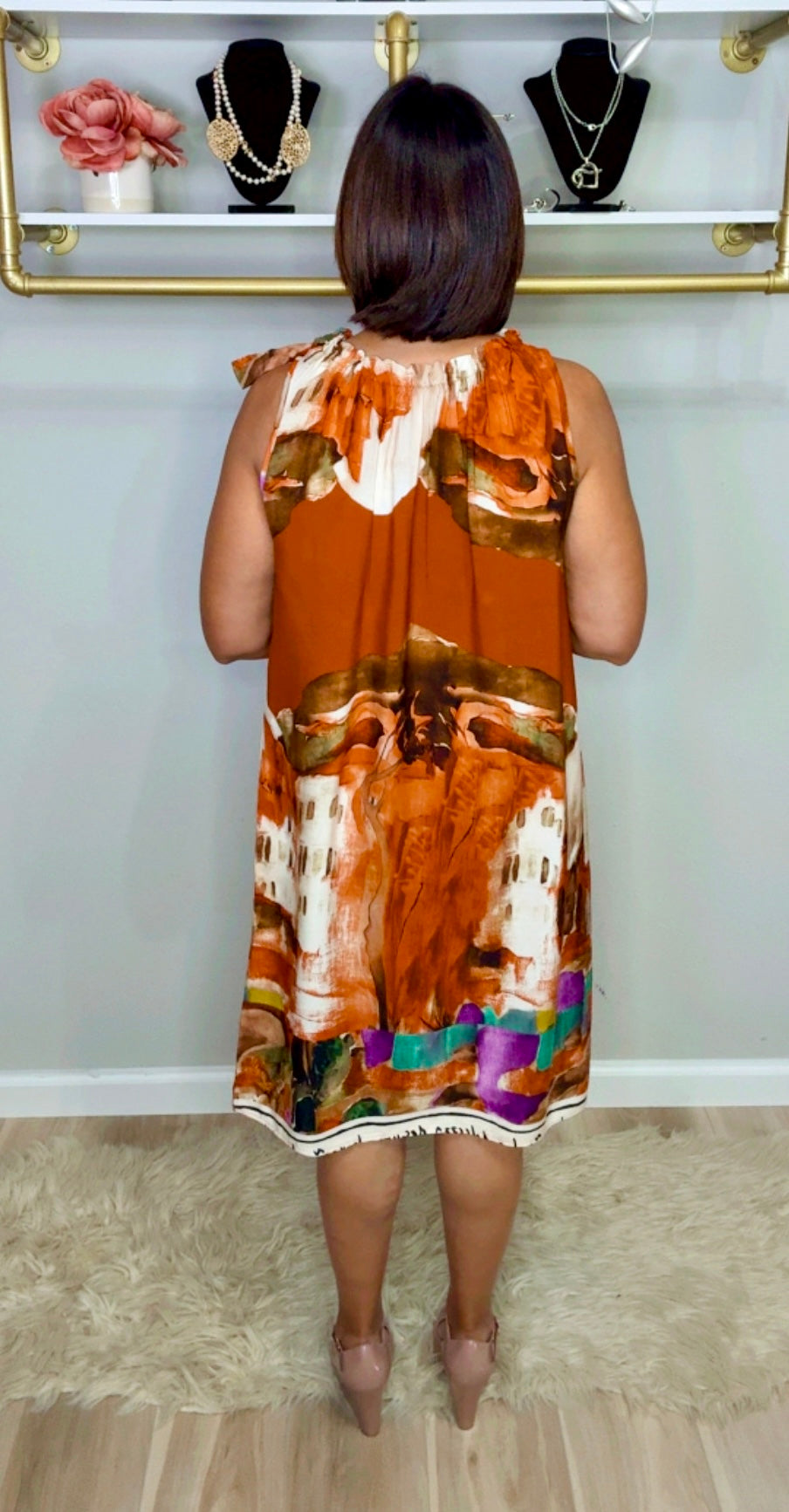 Italian Short Stamped Dress