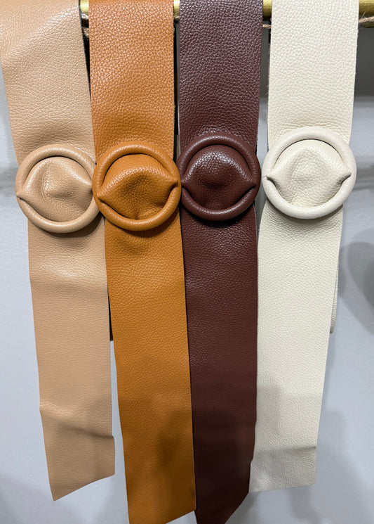Italian Round Leather Belt
