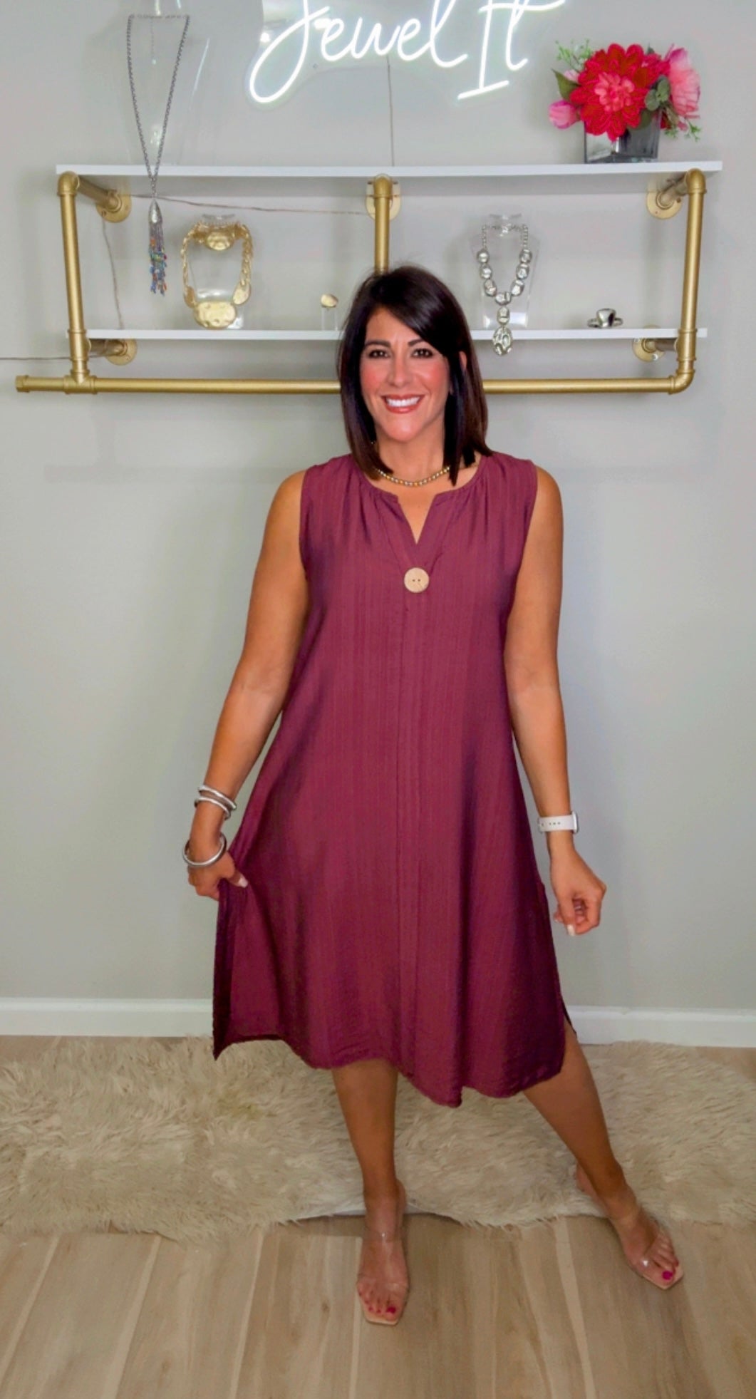Italian Button Short Dress Shirt